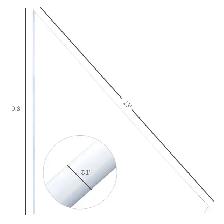 Outsunny Sun Sail Shade Support Pole Adjustable Height Support - Photo 2