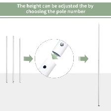 Outsunny Sun Sail Shade Support Pole Adjustable Height Support - Photo 3