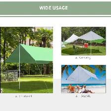 Outsunny Sun Sail Shade Support Pole Adjustable Height Support - Photo 5