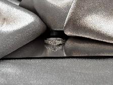10KT White Gold Flower Shape Diamond Engagement Ring $595
