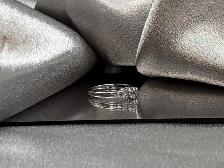 10KT White Gold Flower Shape Diamond Engagement Ring $595 - Photo 5