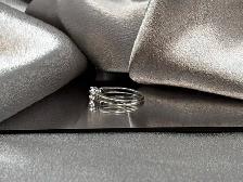 10KT White Gold Flower Shape Diamond Engagement Ring $595 - Photo 7