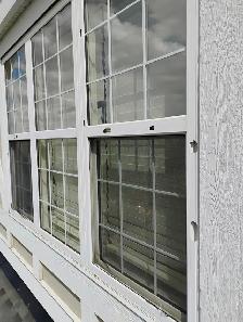 Vinyl Window Frame and glass repair after the hail damage - Photo 7