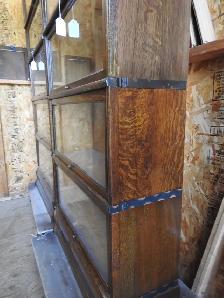Rare Identical twin Antique barrister bookcases, 5 glass levels - Photo 5