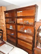 Rare Identical twin Antique barrister bookcases, 5 glass levels - Photo 10