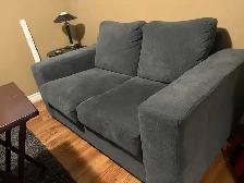 Grey Love Seat Couch - Photo 2