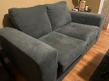 Grey Love Seat Couch - Photo 3