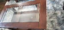 Living Rm Set: 2 Leather Couches, 3 Wooden Tables (PICK-UP ONLY) - Photo 5