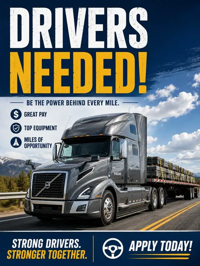 NOW HIRING – AZ REGIONAL FLATBED DRIVERS