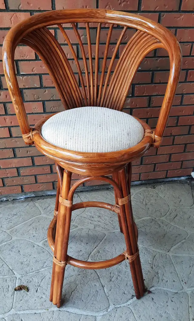 Rattan Bamboo Stool