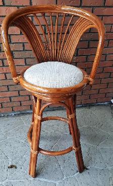 Rattan Bamboo Stool