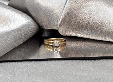14Kt 2 Tone Gold 0.25ct. Diamond Solitaire Engagement Ring $875
