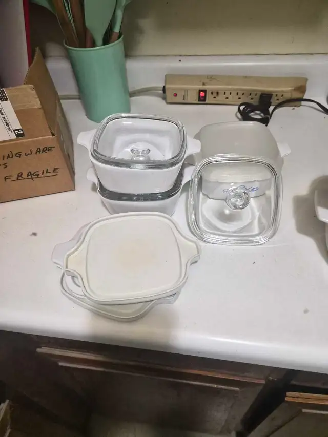 vintage CorningWare and CorningWare