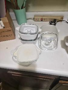 vintage CorningWare and CorningWare