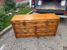 Free delivery used Wooden Dresser with 7 Drawers - Photo 2