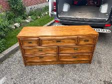 Free delivery used Wooden Dresser with 7 Drawers - Photo 3