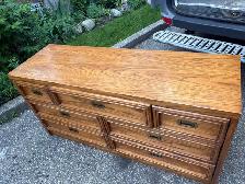Free delivery used Wooden Dresser with 7 Drawers - Photo 7