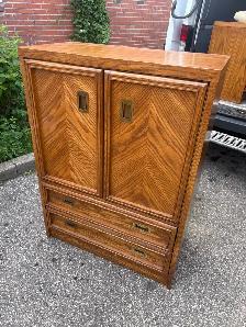 Free delivery used Vintage Wooden Armoire with Drawers - Photo 5