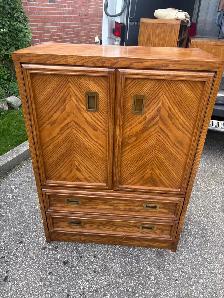 Free delivery used Vintage Wooden Armoire with Drawers - Photo 6