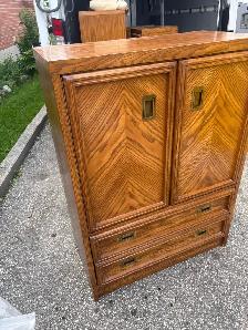 Free delivery used Vintage Wooden Armoire with Drawers - Photo 7