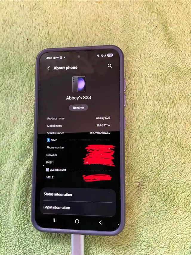 Unlocked Samsung s23 128gb with case, great condition