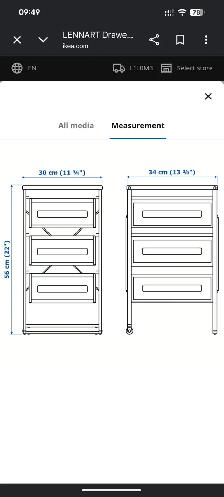 IKEA Lennart white drawer for sale - Photo 2