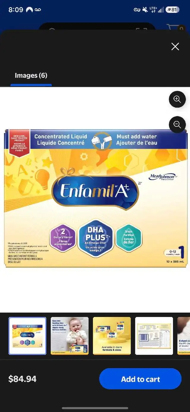 4 Boxes of Enfamil A  Concentrated Liquid Formula