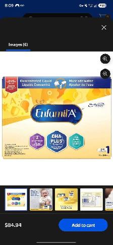 4 Boxes of Enfamil A  Concentrated Liquid Formula