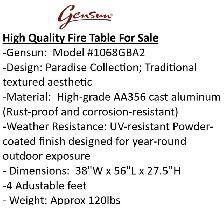 Gensun Fire Table For Sale