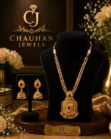 Gold plated necklace set