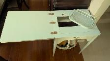Upcycled sewing table in soft green colour - Photo 2
