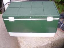 COLEMAN 38 QUART VINTAGE COOLER-GREEN STEEL SIDES- $40 - Photo 5