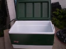 COLEMAN 38 QUART VINTAGE COOLER-GREEN STEEL SIDES- $40 - Photo 6
