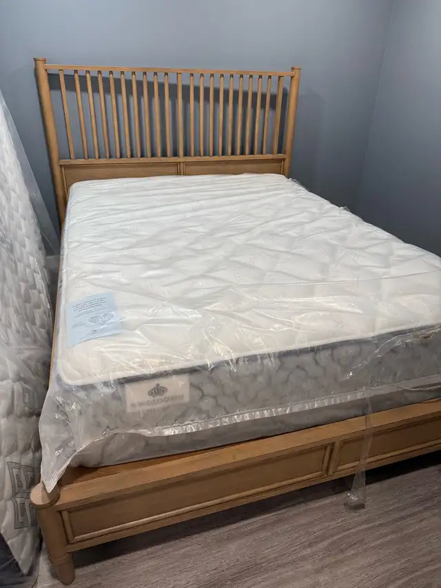 Queen bed with firm mattress