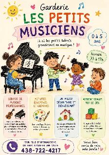Places de disponibles en garderie milieu familial