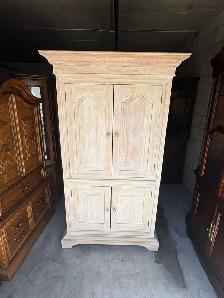 Free delivery used Light Wood Armoire / Storage Cabinet - Photo 2