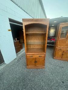 Free delivery used Oak Bookcase with Cabinet