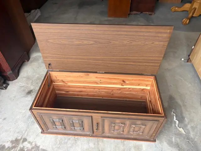 Free delivery used Vintage Cedar Lined Storage Chest