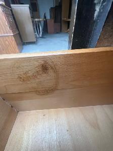 Free delivery used Vintage Wood Dresser with Mirror - Photo 6