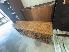 Free delivery used Vintage Oak Dresser with Drawers and Cabinets - Photo 4