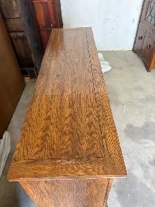 Free delivery used Vintage Oak Dresser with Drawers and Cabinets - Photo 6