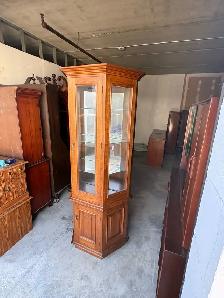 Free delivery used Wooden Display Cabinet with Glass Doors - Photo 4