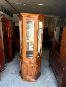 Free delivery used Wooden Display Cabinet with Glass Doors - Photo 6