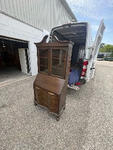 Free delivery antique Maddox Table Secretary Desk with Hutch - Photo 5