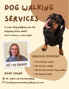 Dog Walking in St. John’s & Surrounding areas