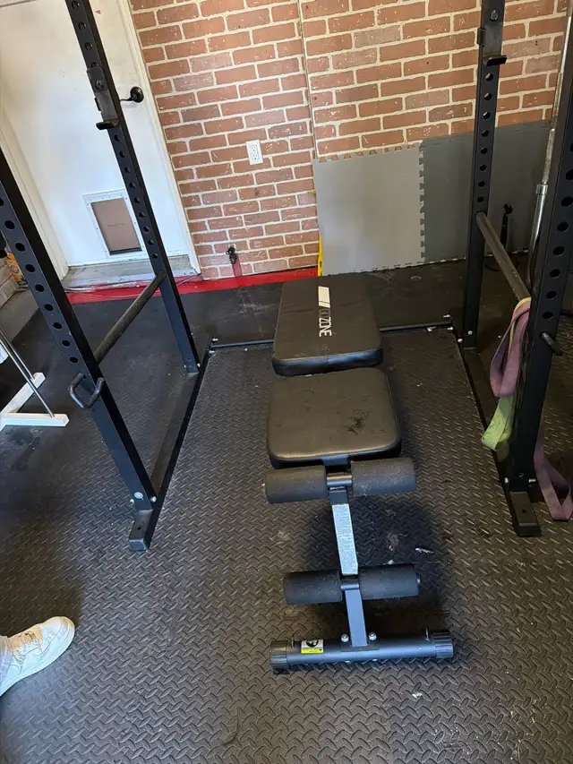 Squat Rack and Barbells