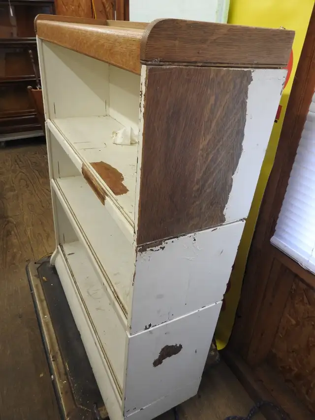 Antique painted barrister bookcase (project to be restored)
