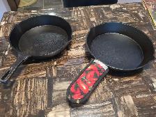 cast iron fry pan set $50 o.b.o.