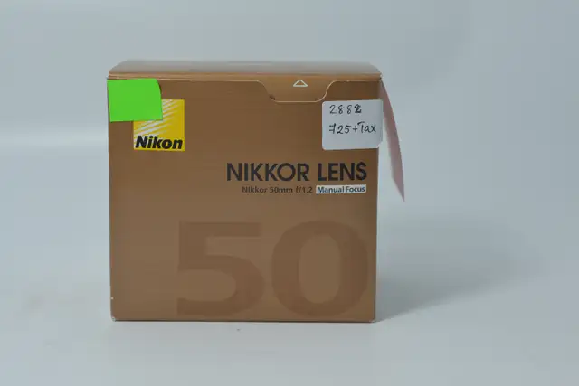 Open Box- Nikon Nikkor 50mm f1.2 manual focus lens ID 2882