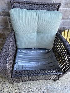 Wicker Patio Chairs and Wood Muskoka Chair - Photo 3